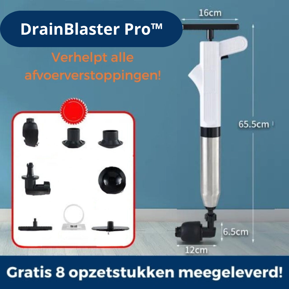 DrainBlaster Pro™ | Verhelpt alle afvoerverstoppingen!