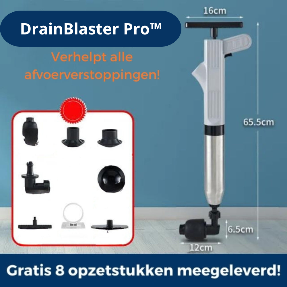 DrainBlaster Pro™ | Verhelpt alle afvoerverstoppingen!
