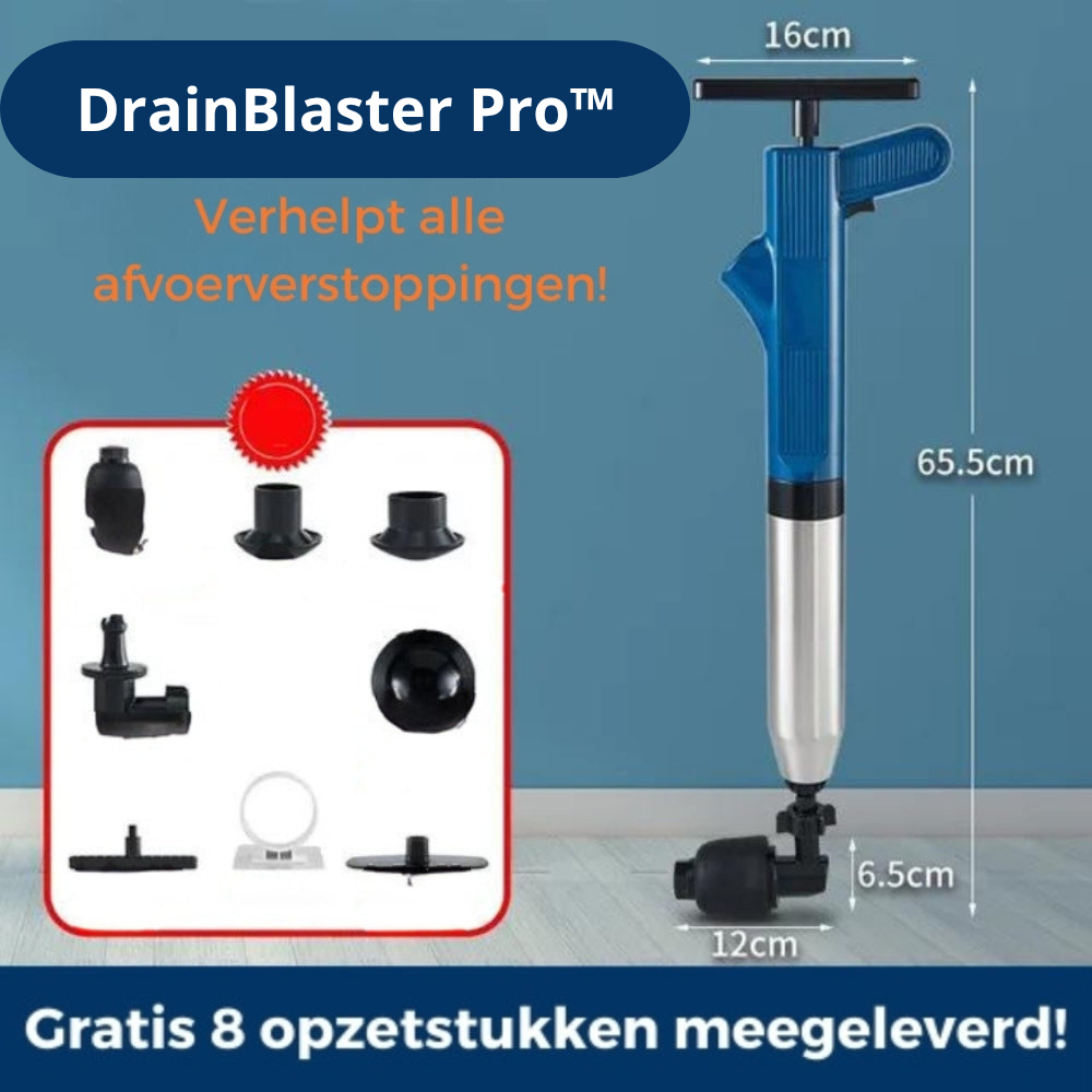 DrainBlaster Pro™ | Verhelpt alle afvoerverstoppingen!