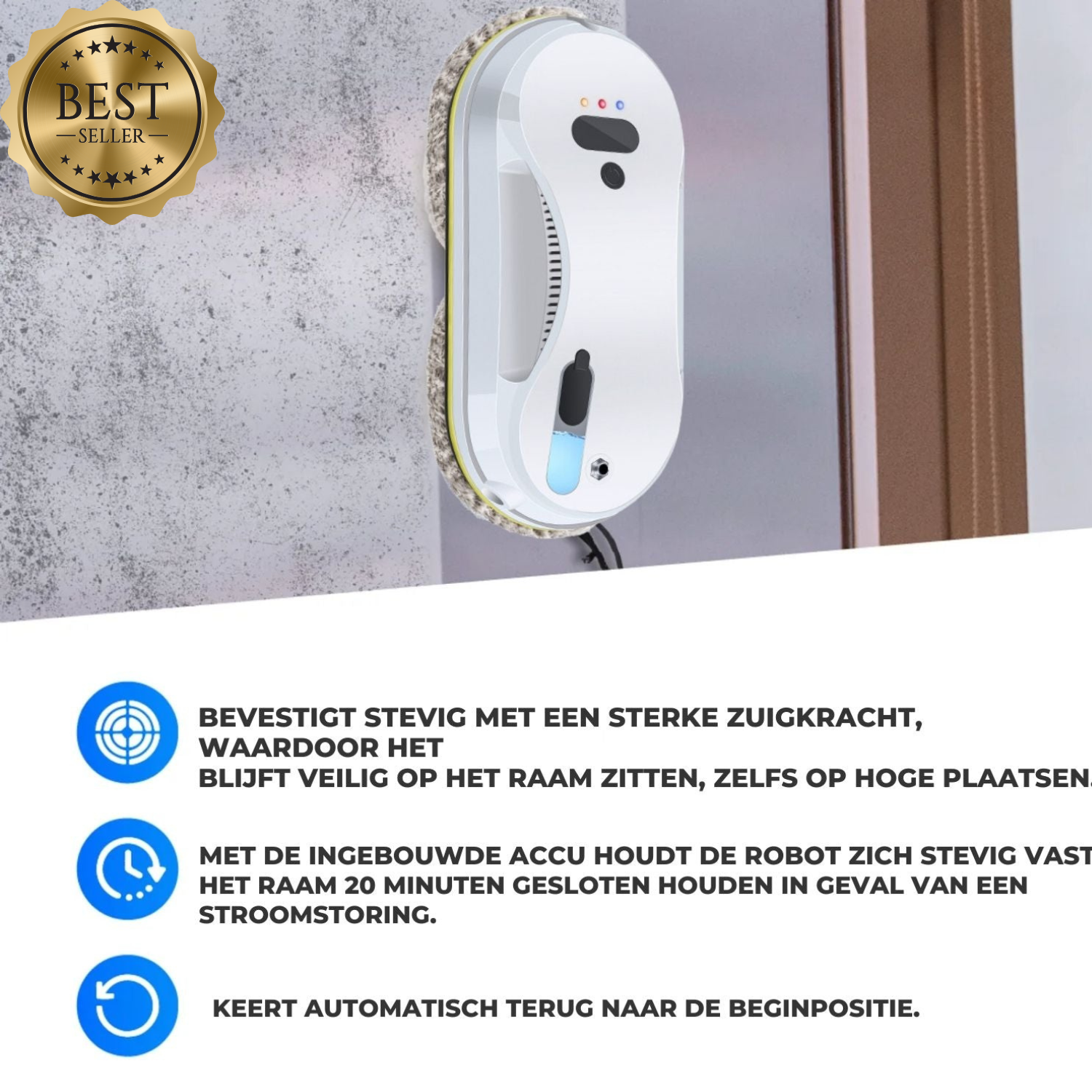 GlassGlide™ |  De slimme ramenrobot voor sprankelend schone ramen