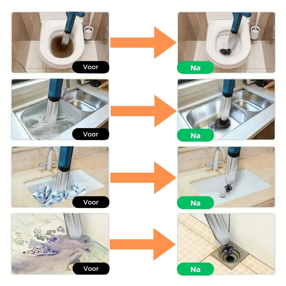 DrainBlaster Pro™ | Verhelpt alle afvoerverstoppingen!