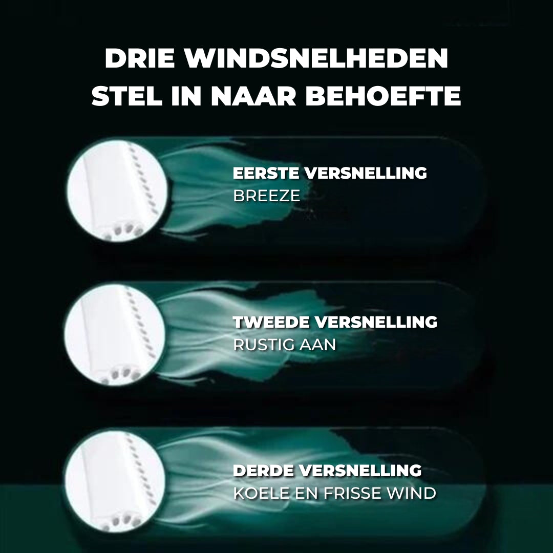 BreezeFlex™ | Draagbare nek ventilator voor heerlijke verkoeling