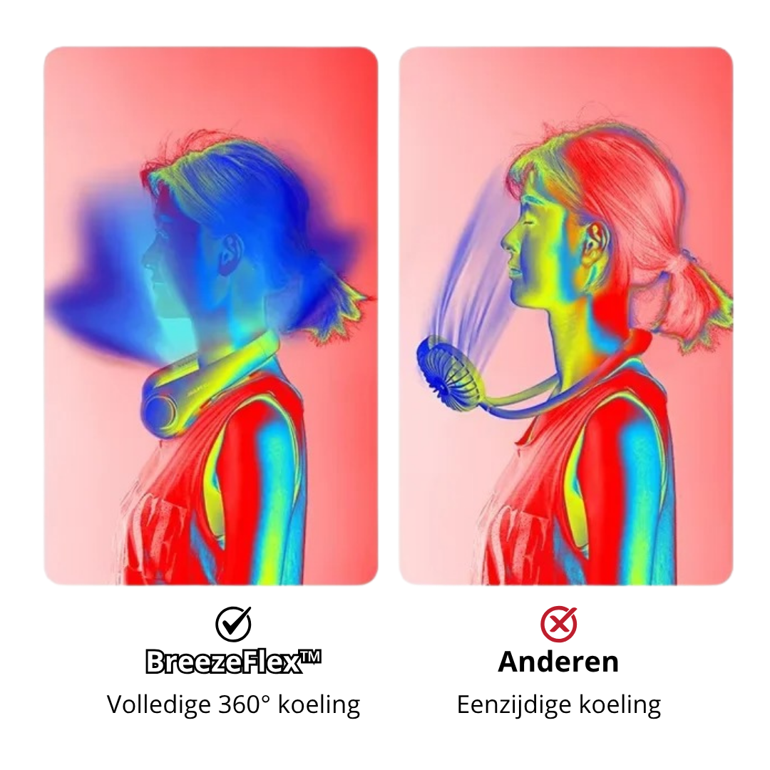 BreezeFlex™ | Draagbare nek ventilator voor heerlijke verkoeling