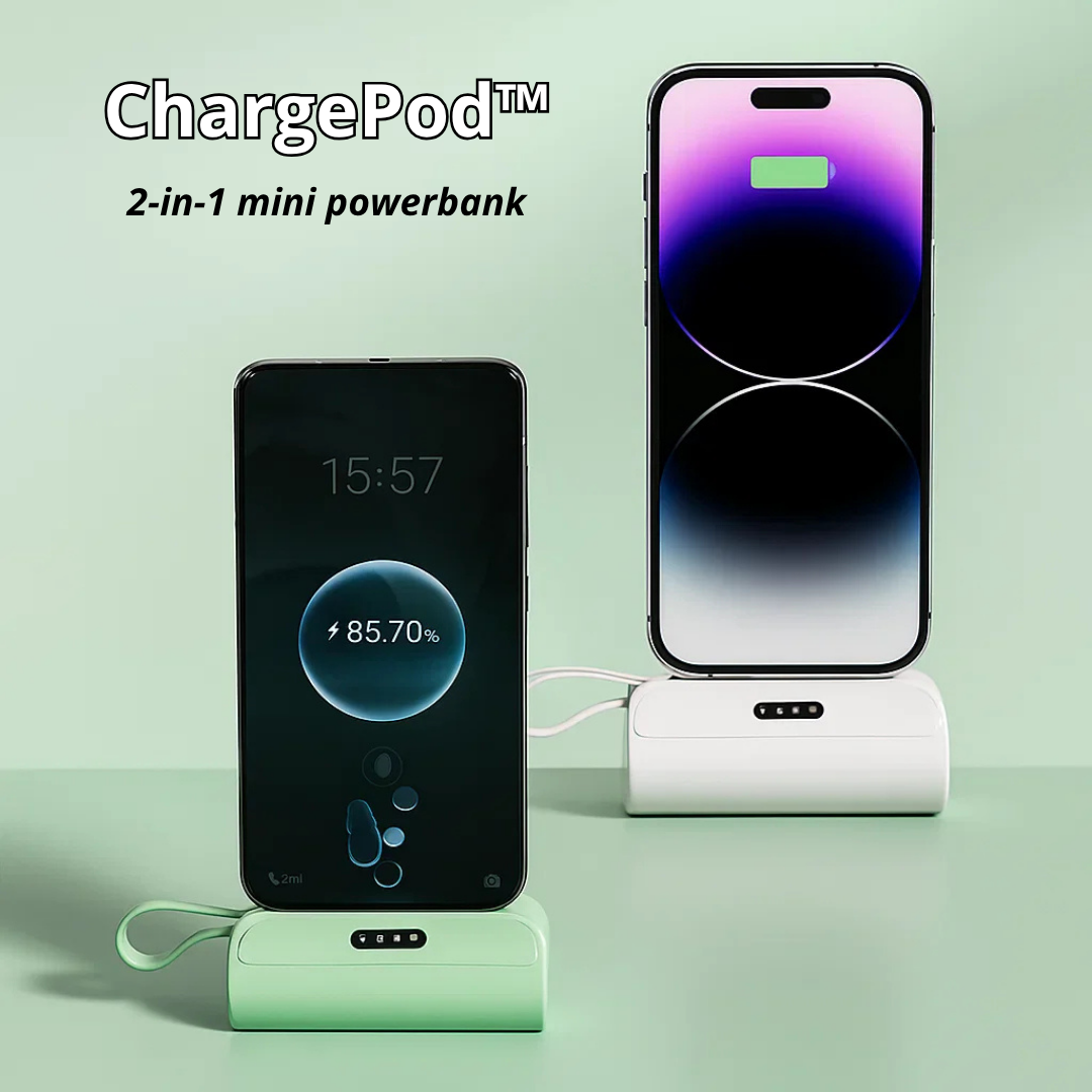 ChargePod™ | Nooit meer een lege batterij!