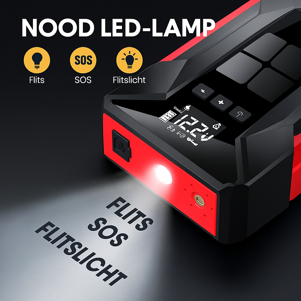 PowerBooster™ I Krachtige 4-in-1 jumpstarter voor elke noodsituatie