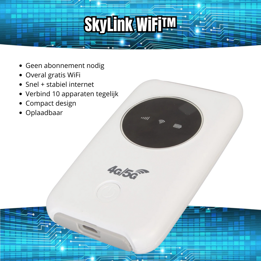 SkyLink WiFi™ | Overal gratis snelle WiFi